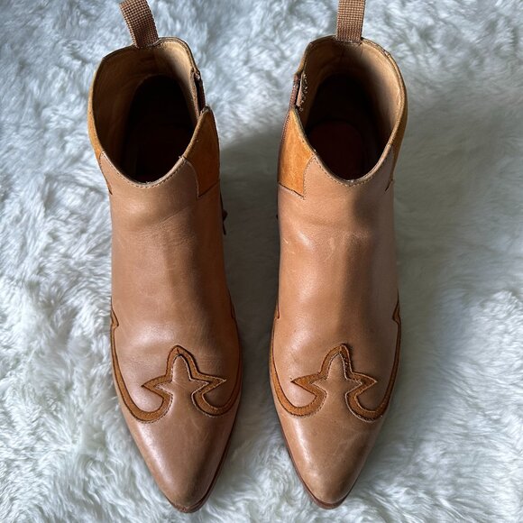 Western leather ankle boots - Picture 4 of 8